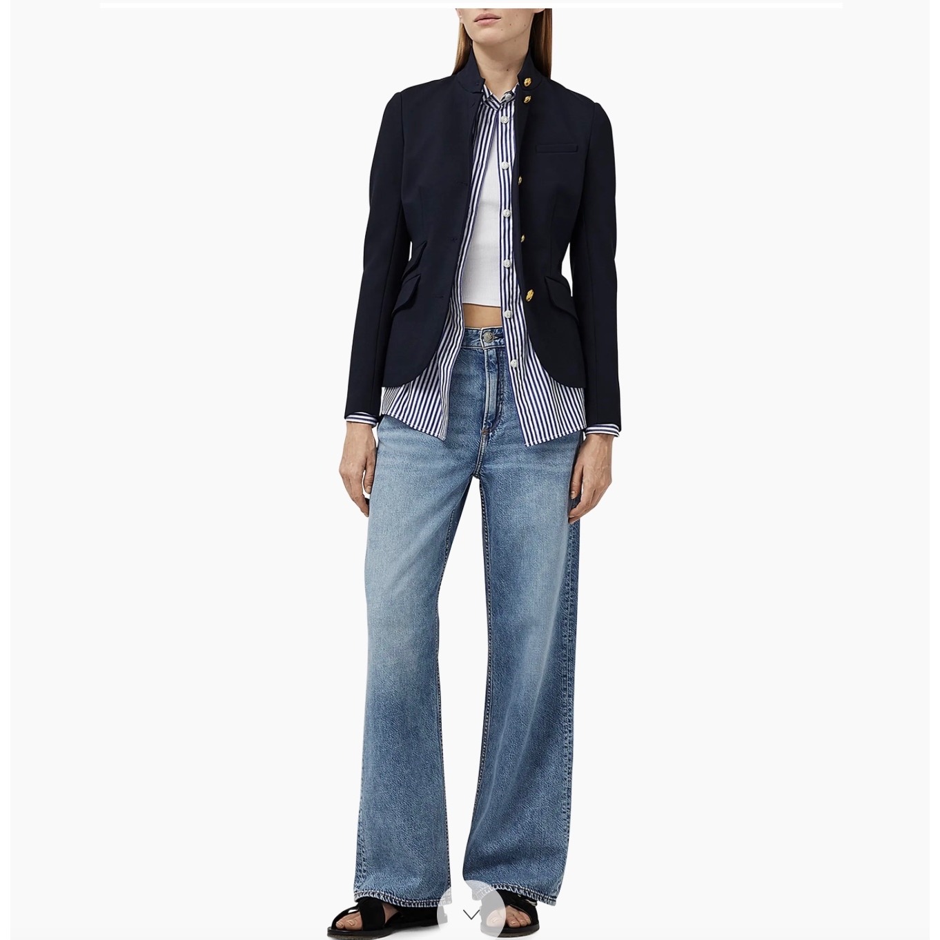 Rag & Bone Jeans Women 30 Blue Logan Low-Rise Wide Leg Baggy Lightweight